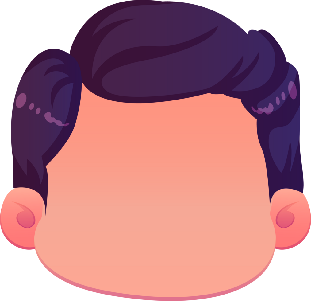 cute cartoon face kawaii boy png