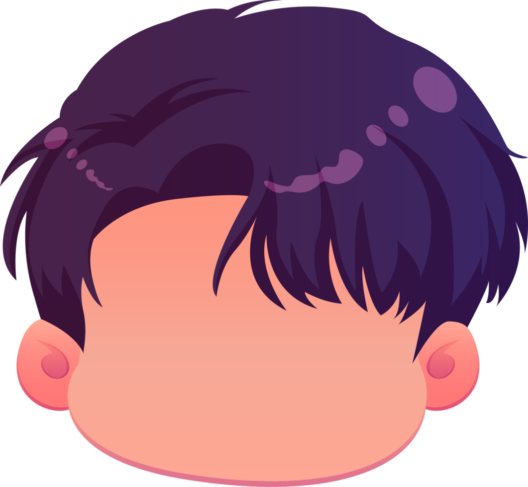 cute cartoon face kawaii boy png
