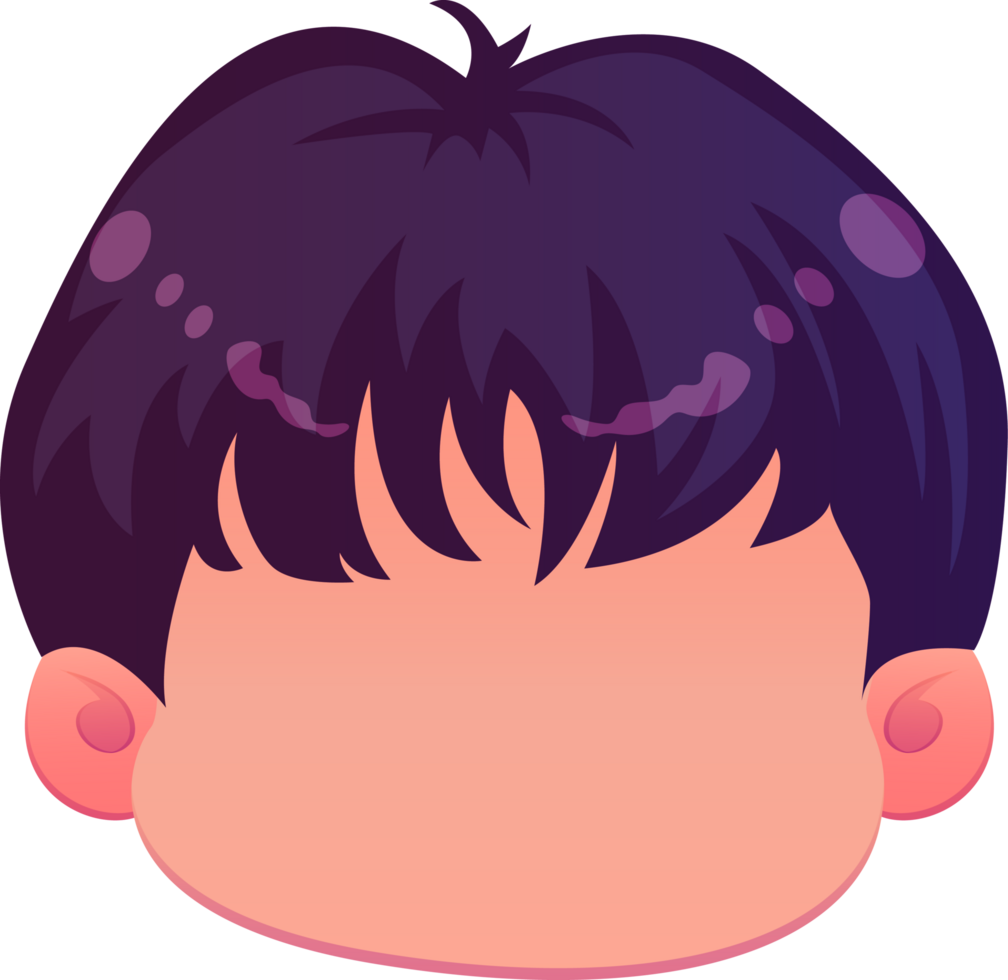 cute cartoon face kawaii boy png