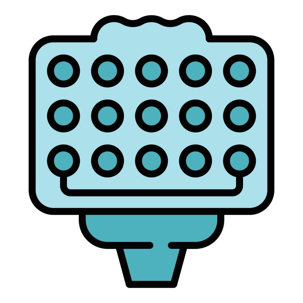 Fresh waffle maker icon vector flat