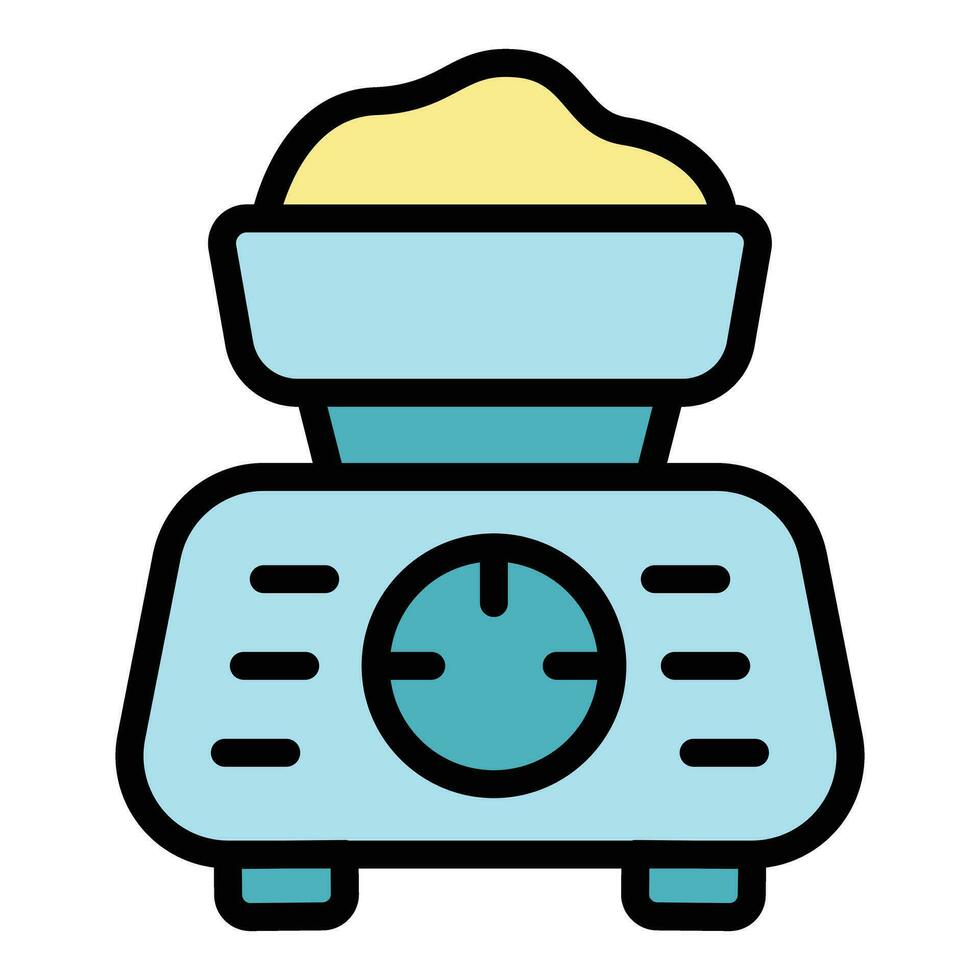 Flour scales icon vector flat