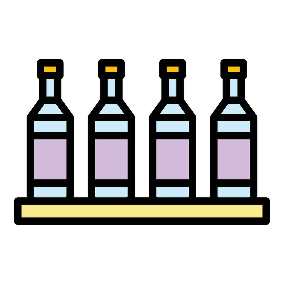 bar vino botella icono vector plano