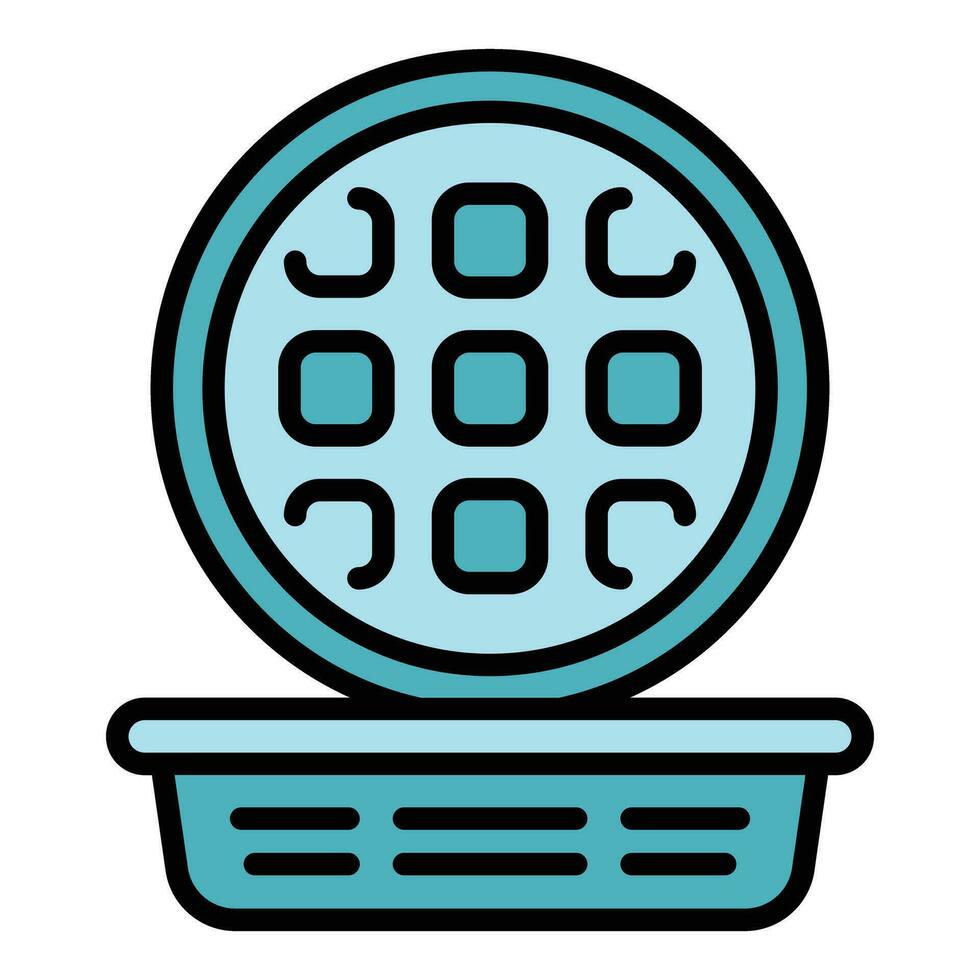 Home waffle machine icon vector flat