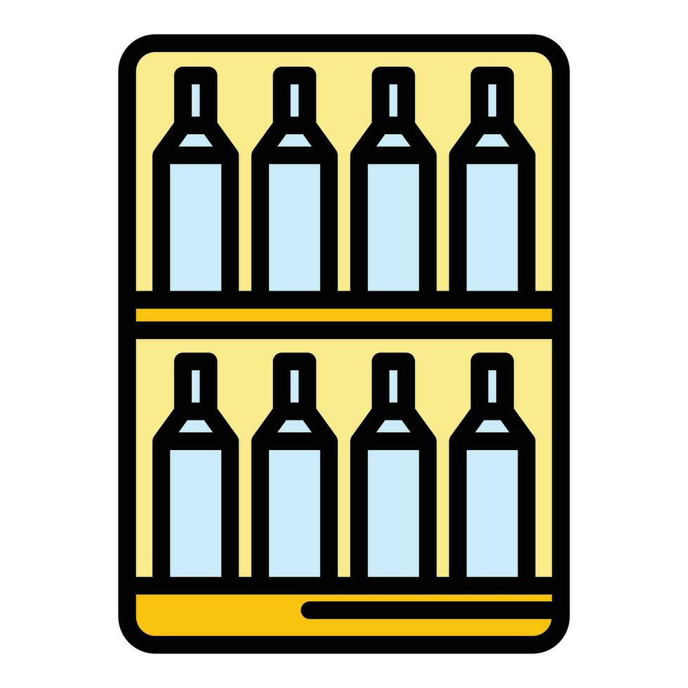 Home wine store icon vector flat