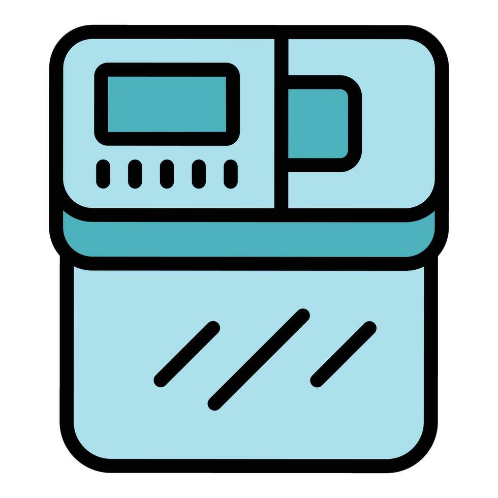 Bakery bread machine icon vector flat