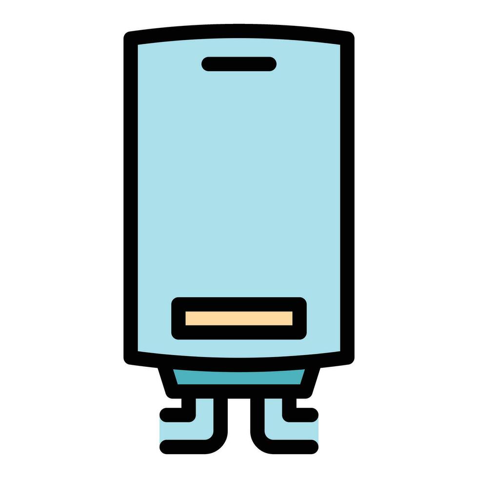Interior gas boiler icon vector flat