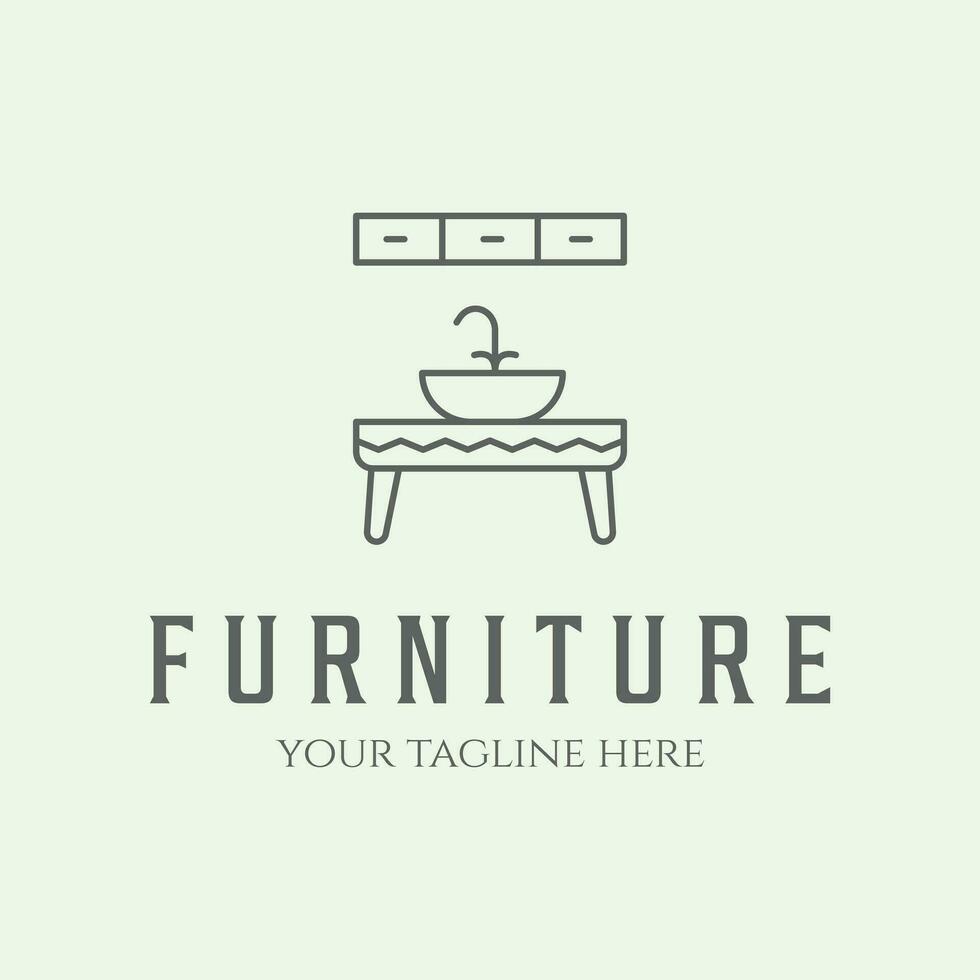 icon furniture minimalist design illustration modern creative vector