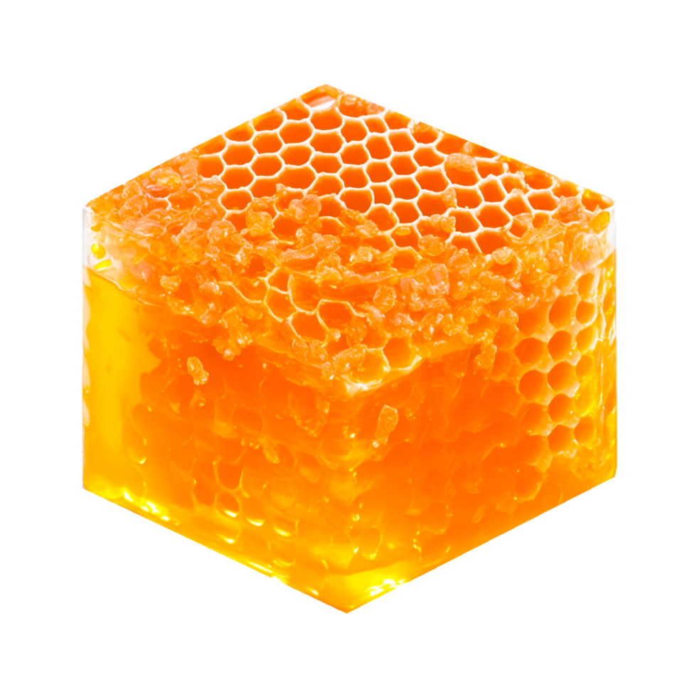 Honeycomb with honey drop AI Generative png