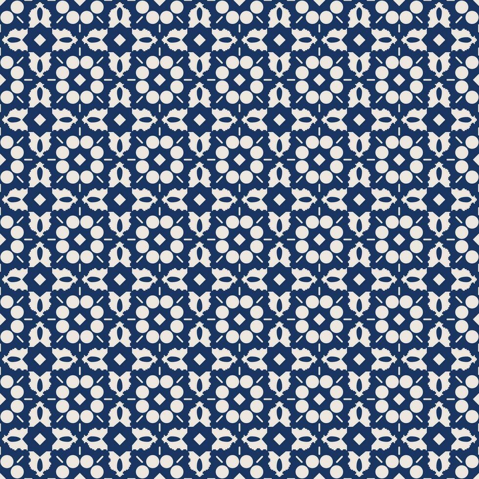 Moroccan seamless pattern. Oriental abstract motifs. Ceramic or textile net mesh pattern vector