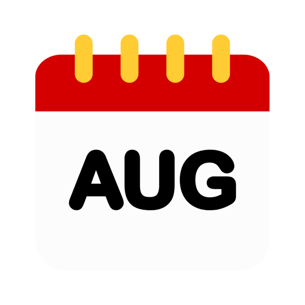 Date August Icon transparent background AI Generative 27295104 PNG