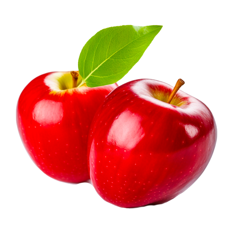 Red Apple Fruit With Transparent background AI Generative png