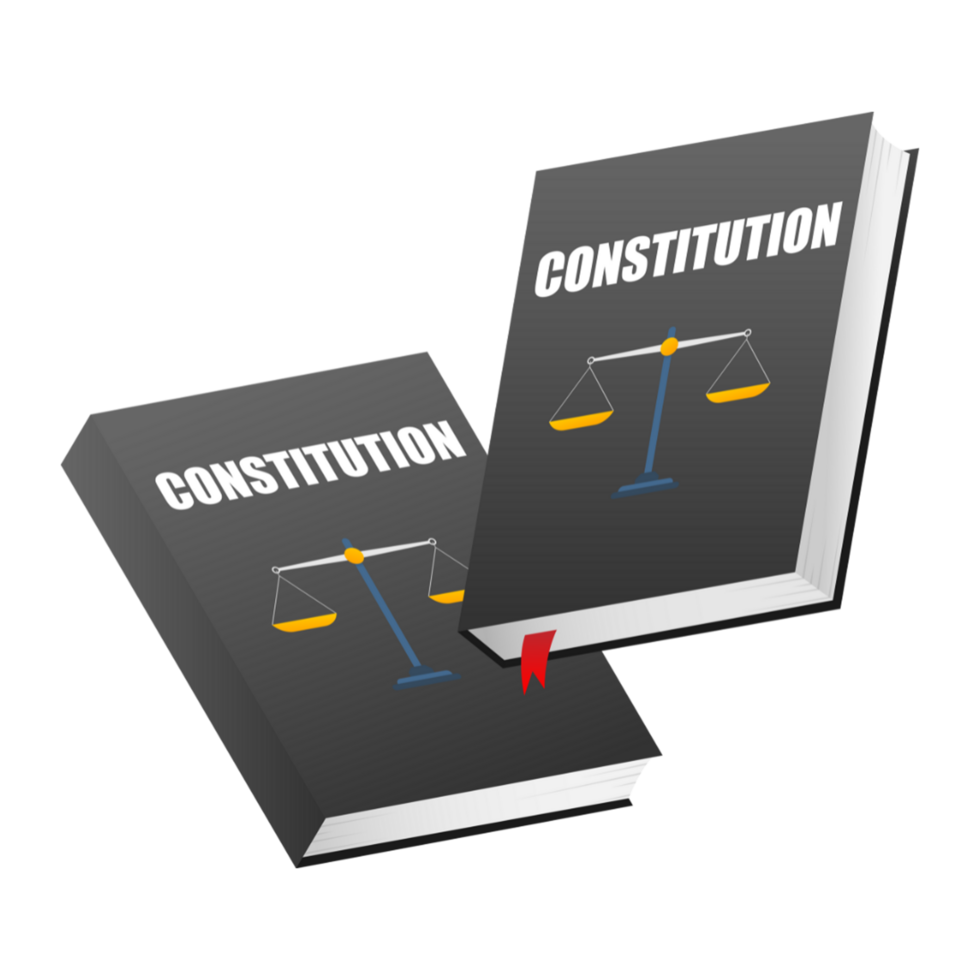Constitution book law book in flat AI Generative png
