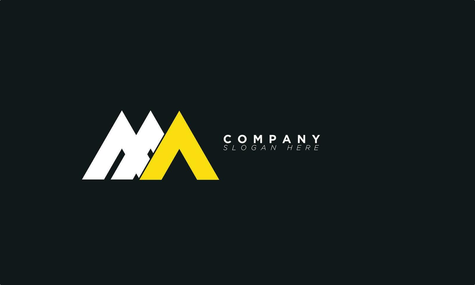 MA Alphabet letters Initials Monogram logo AM, M and A vector