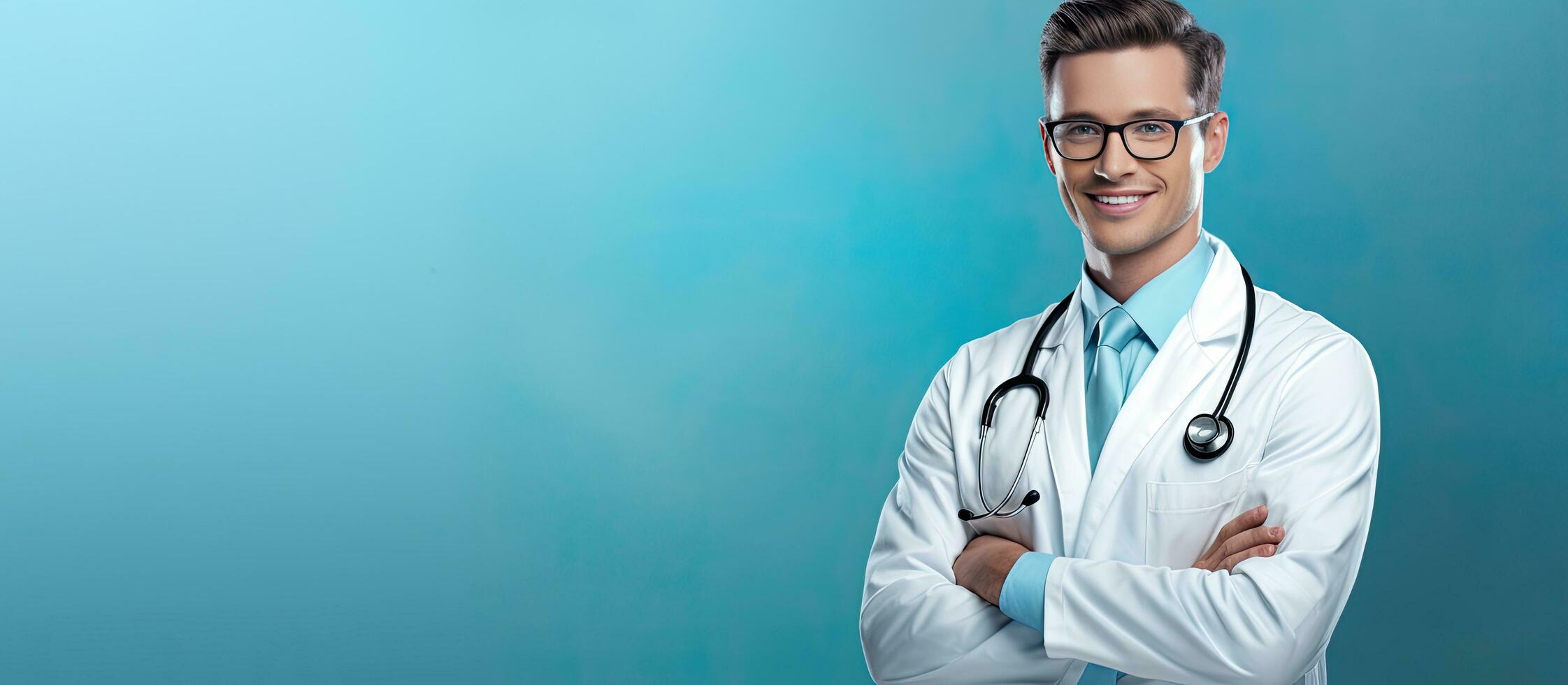Doctor examining X ray images of patient for diagnosis on isolated white background photo