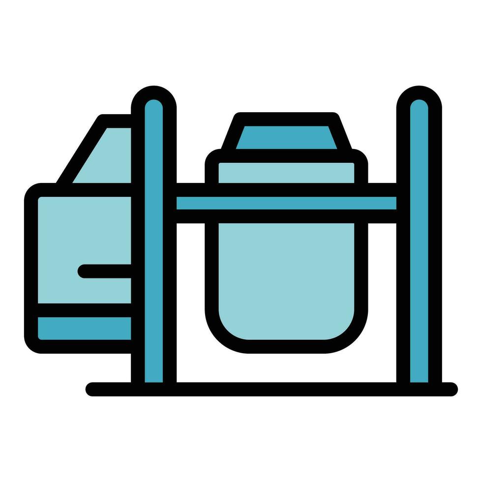Barrow mixer icon vector flat