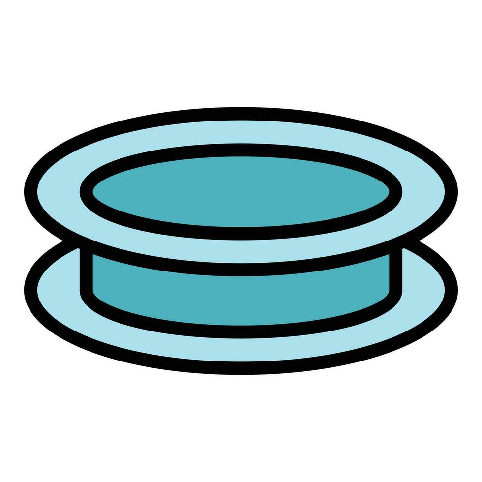 Aluminium circle icon vector flat