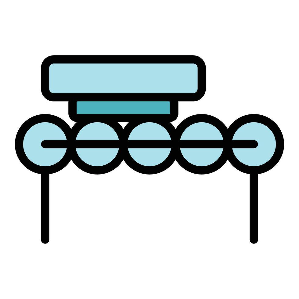 Stand car wheel icon vector flat