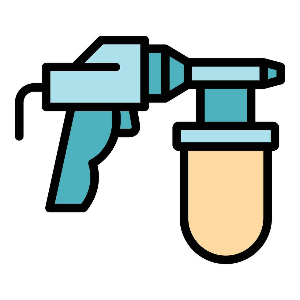 Big painter sprayer icon vector flat