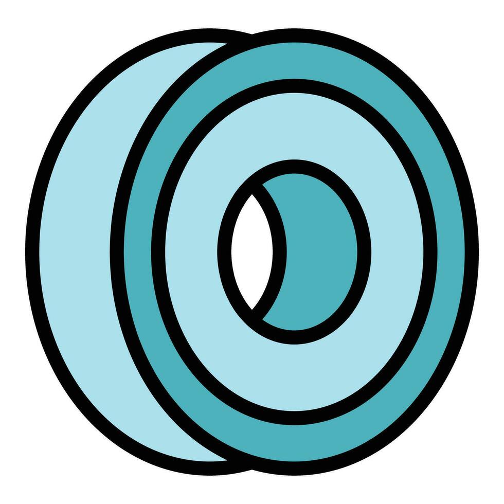 Bearing wheel icon vector flat