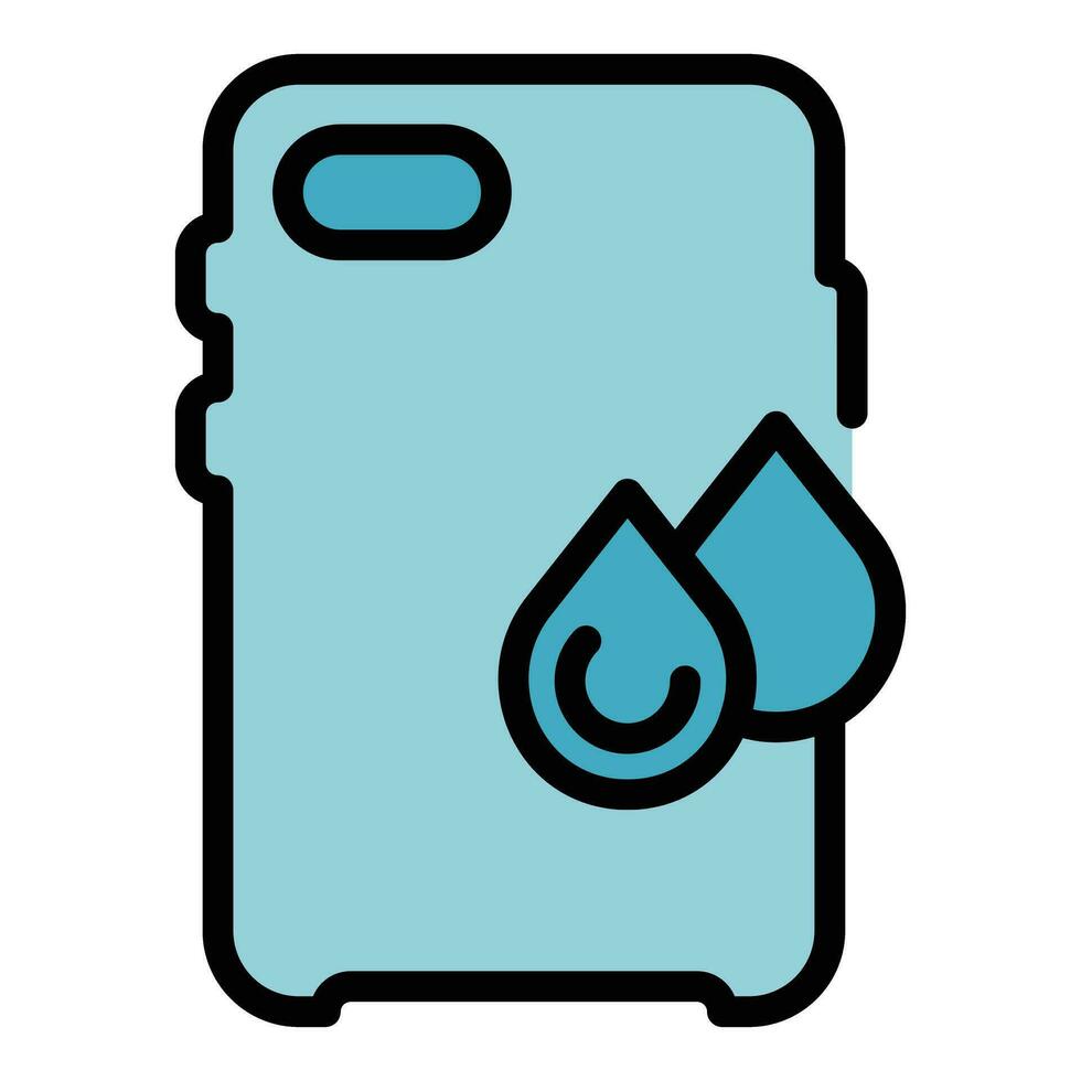 Reflection phone case icon vector flat