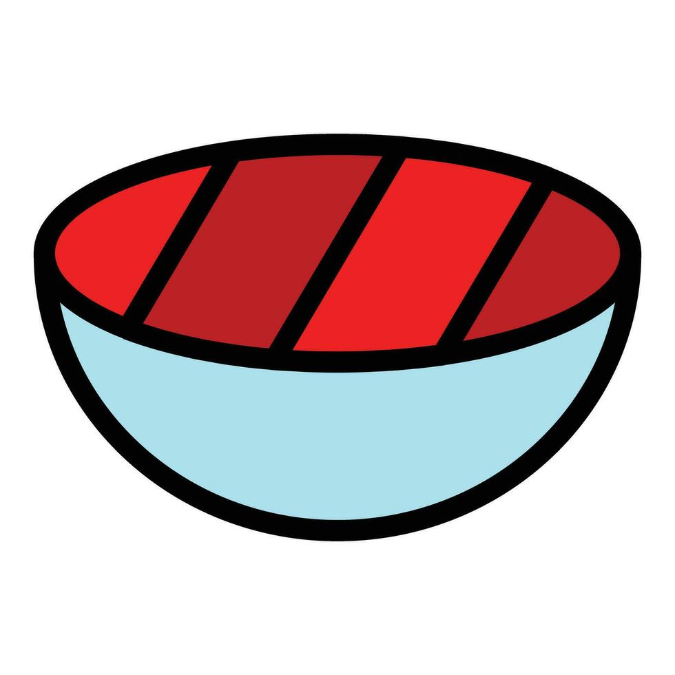 filete comida icono vector plano