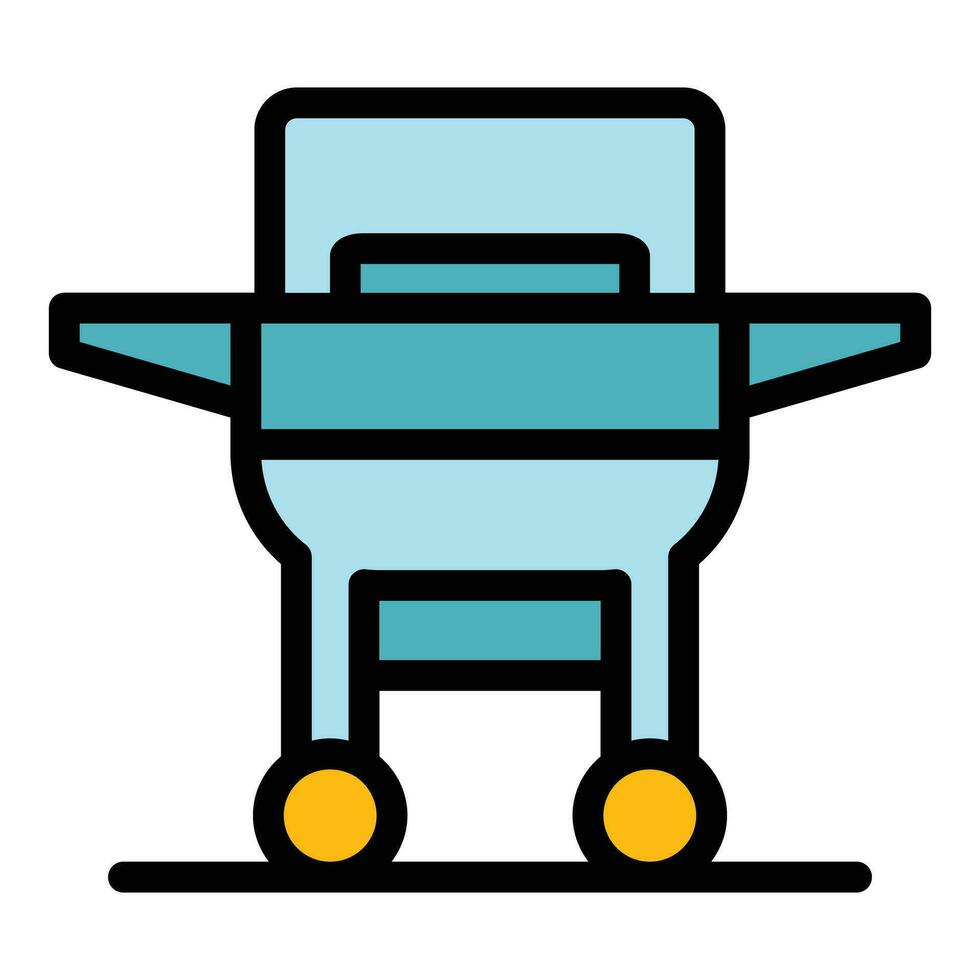 Cart grill icon vector flat