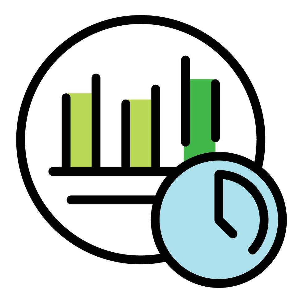Data cloud time icon vector flat