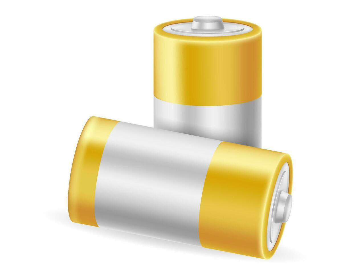 energy battery power in silvery gold color vector illustration isolated on white background