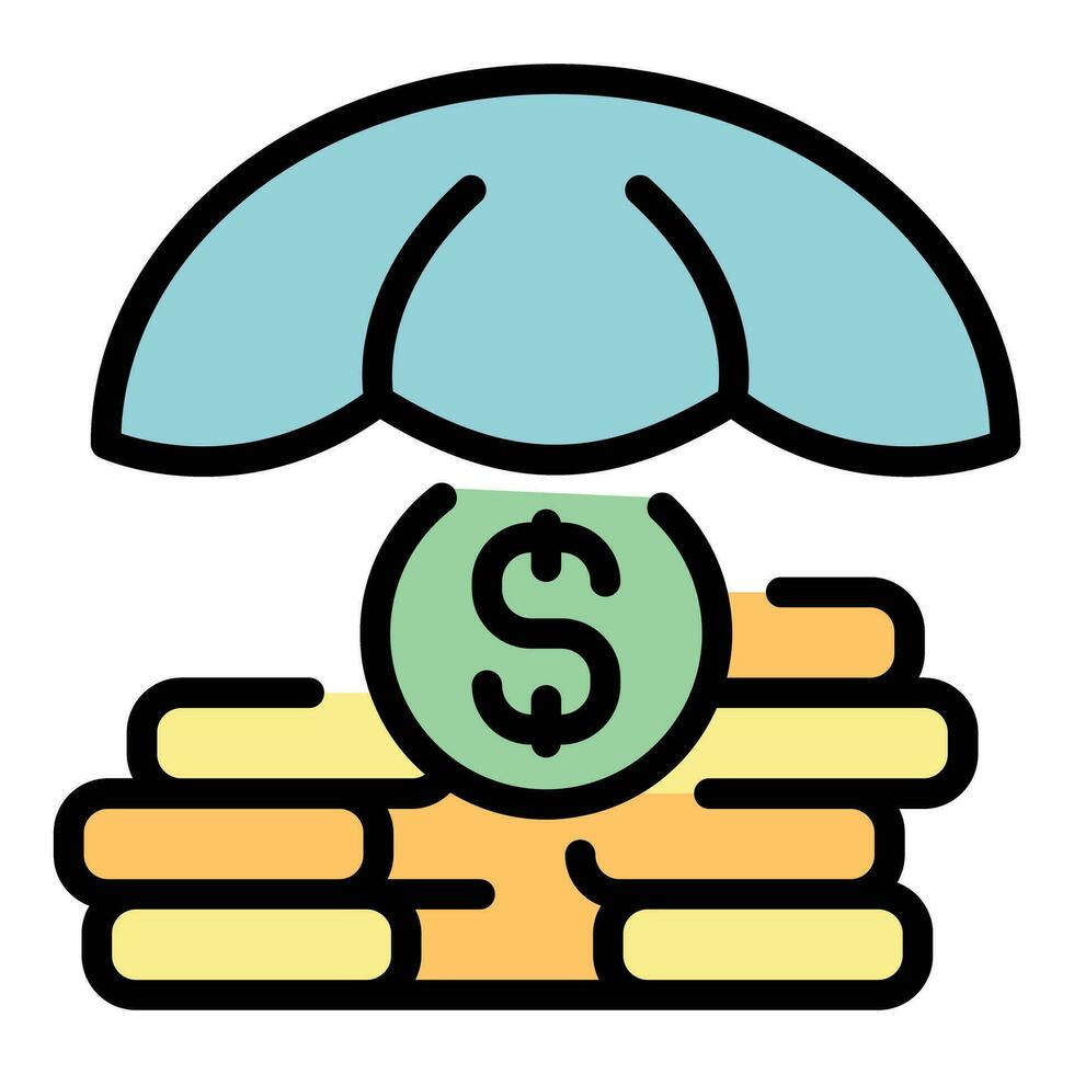 Protect money investment icon vector flat