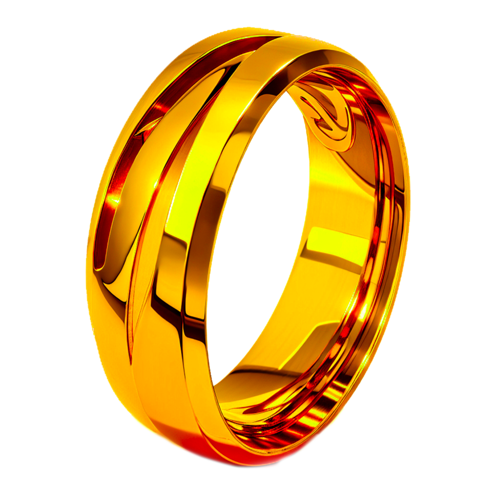 Gold Hochzeit Ring hd transparent ai generativ png