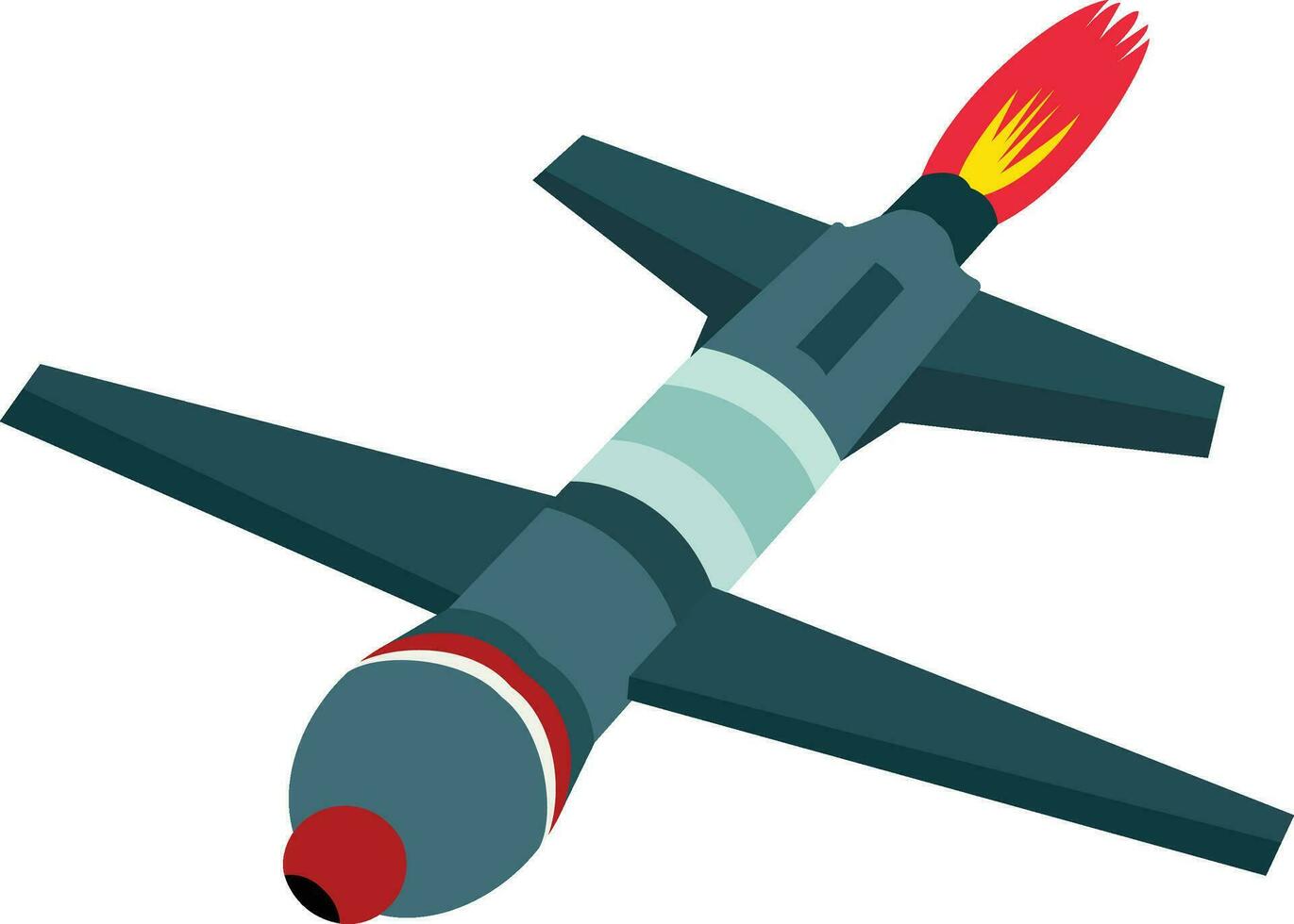 kamikaze uav en plano estilo vector ilustración , sin personal aéreo vehículo valores vector imagen