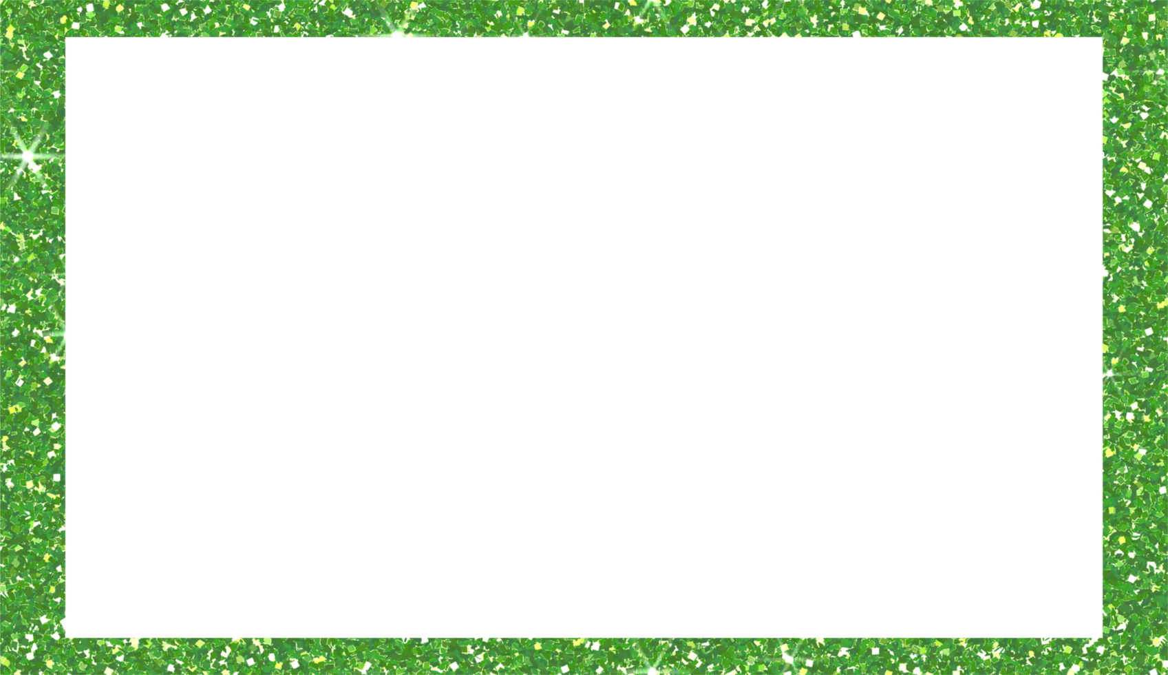 Green frame glitter on transparent background. Rectangle element .Design for decorating,background, wallpaper, illustration png