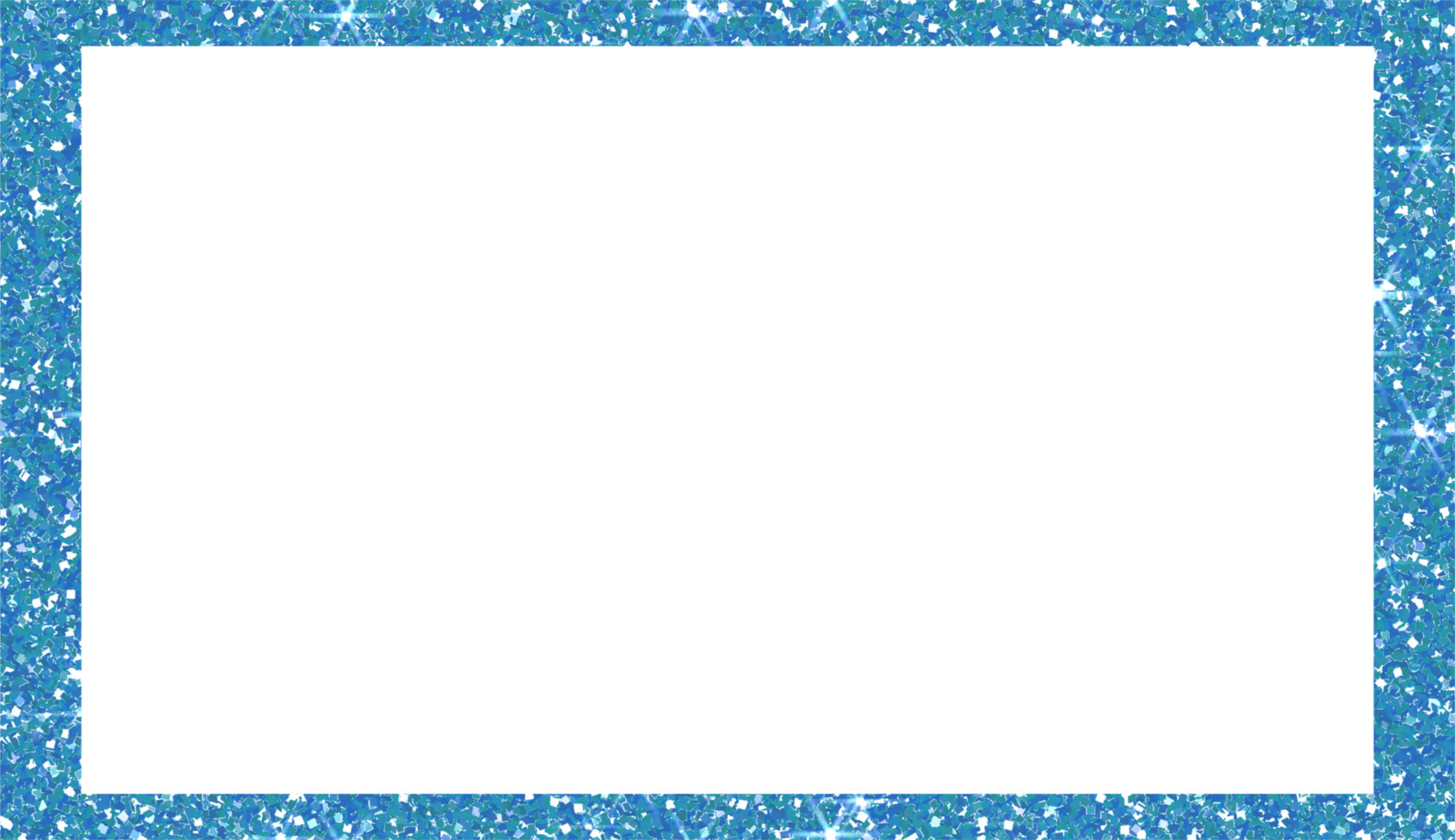 Blue frame glitter on transparent background. Rectangle element .Design for decorating,background, wallpaper, illustration png