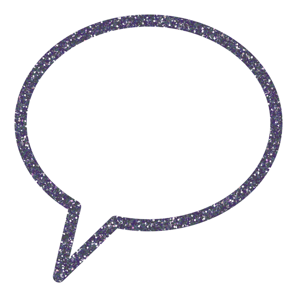 Gray Speech bubble glitter on transparent background.Speech balloon. chat bubble icon. Design for decorating,background, wallpaper, illustration. png
