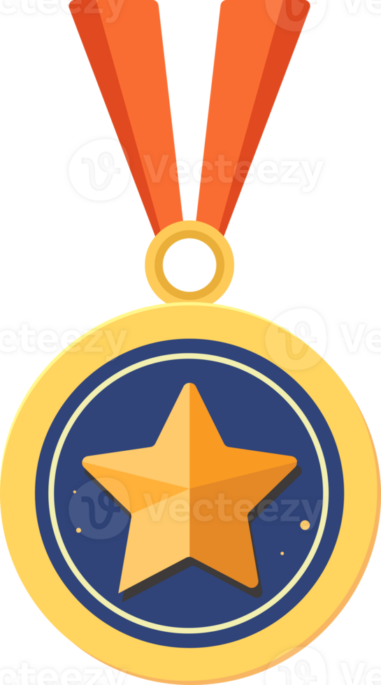 dourado Estrela medalha, a primeiro prêmio Projeto elemento. png