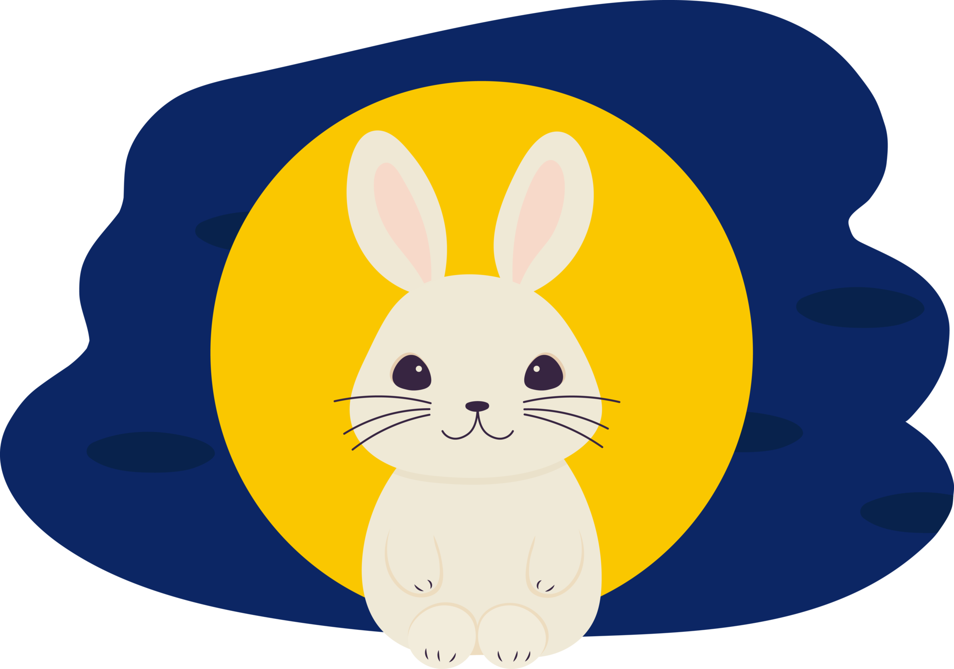 Chinese moon rabbit, Jade hare with full moon background and festive pattern. 27296794 PNG