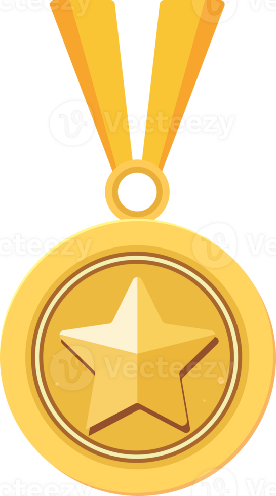 d'oro stella medaglia, il primo premio design elemento. png