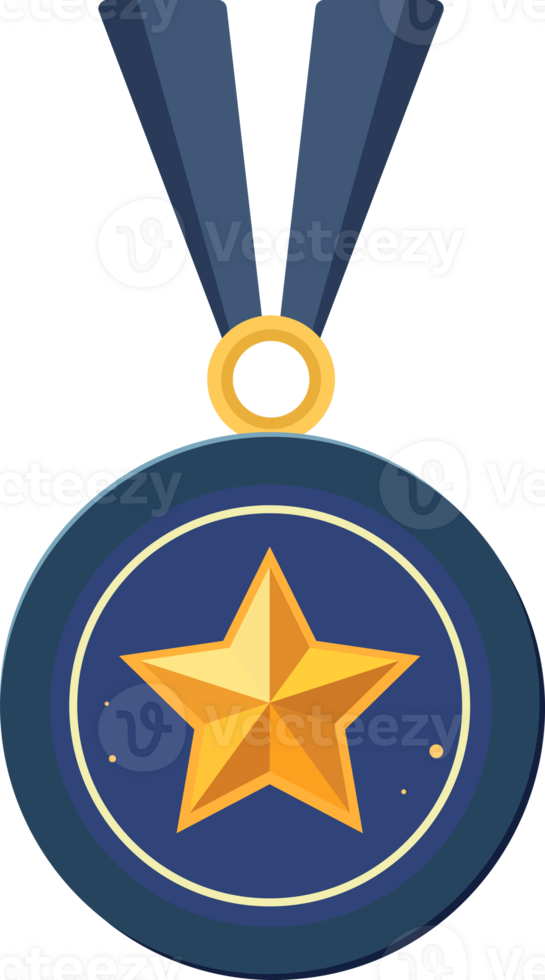 Golden star medal, the first prize design element. png