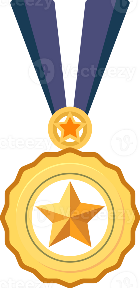 Golden star medal, the first prize design element. png