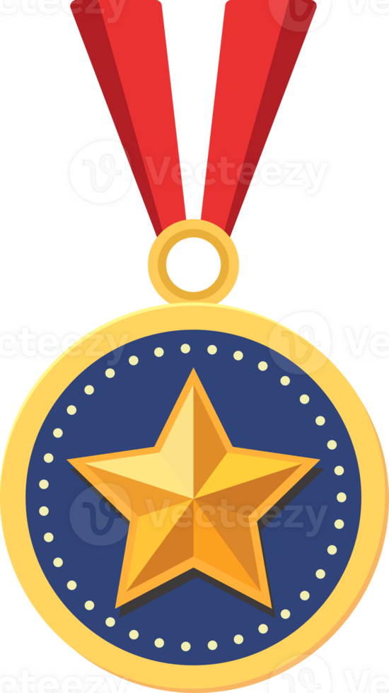 d'oro stella medaglia, il primo premio design elemento. png