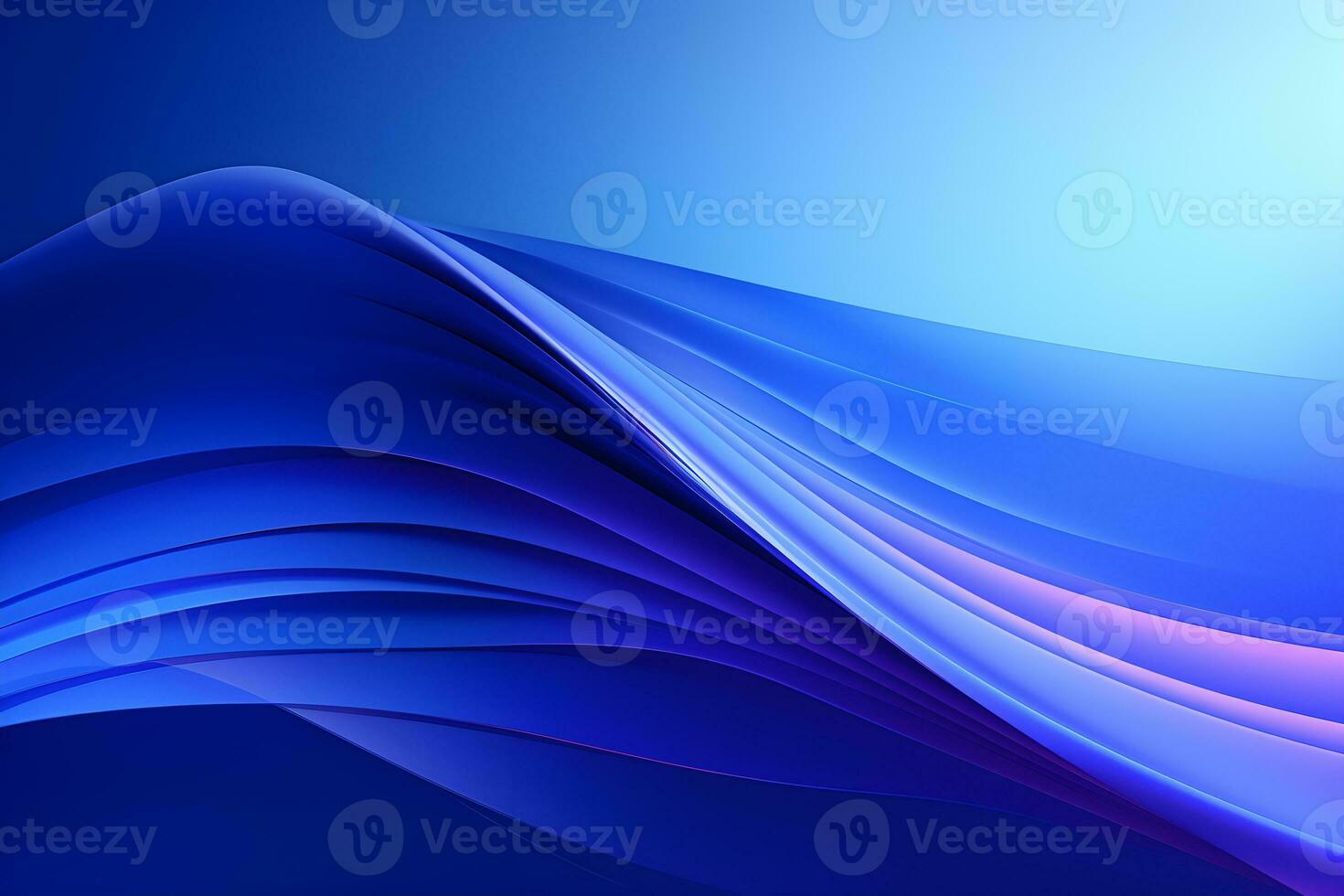 abstract blue purple background with waves design, AI generate photo