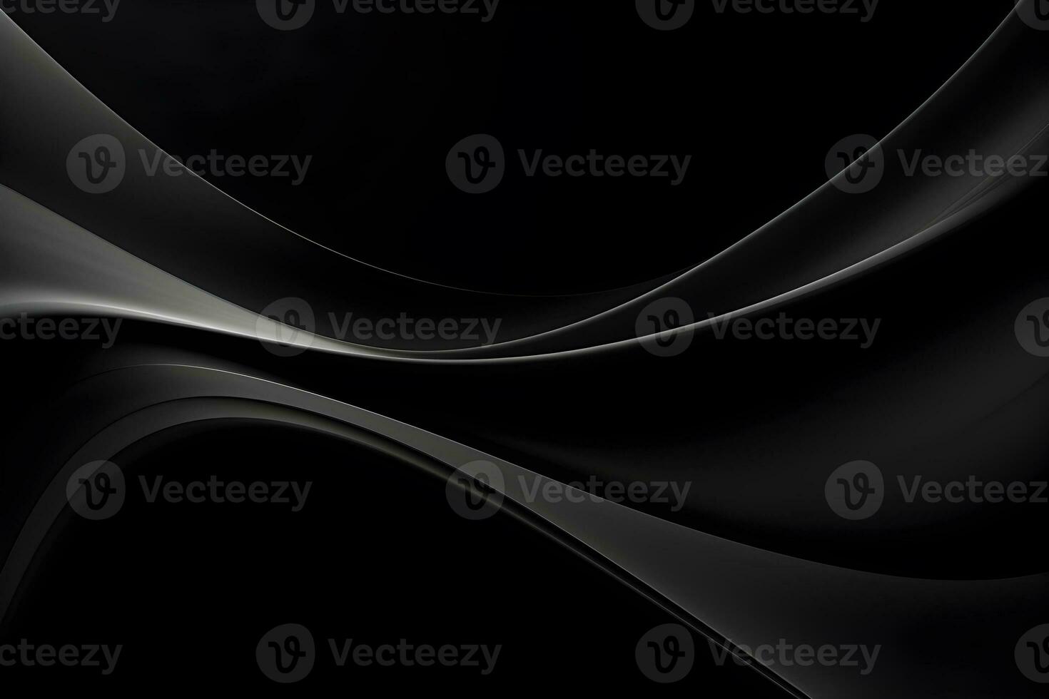 abstract graphic black wave background modern design, AI generate photo