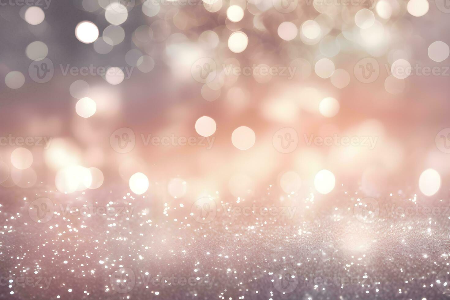 abstract bokeh background glitter vintage lights background. gold silver and white. de-focused, AI generate photo