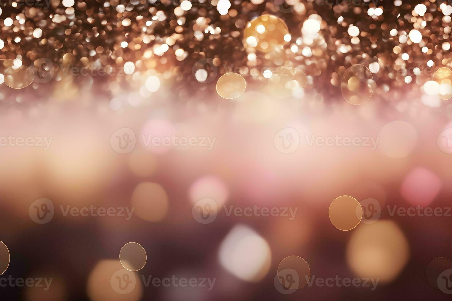 abstract bokeh background glitter vintage lights background. gold silver and white. de-focused, AI generate photo