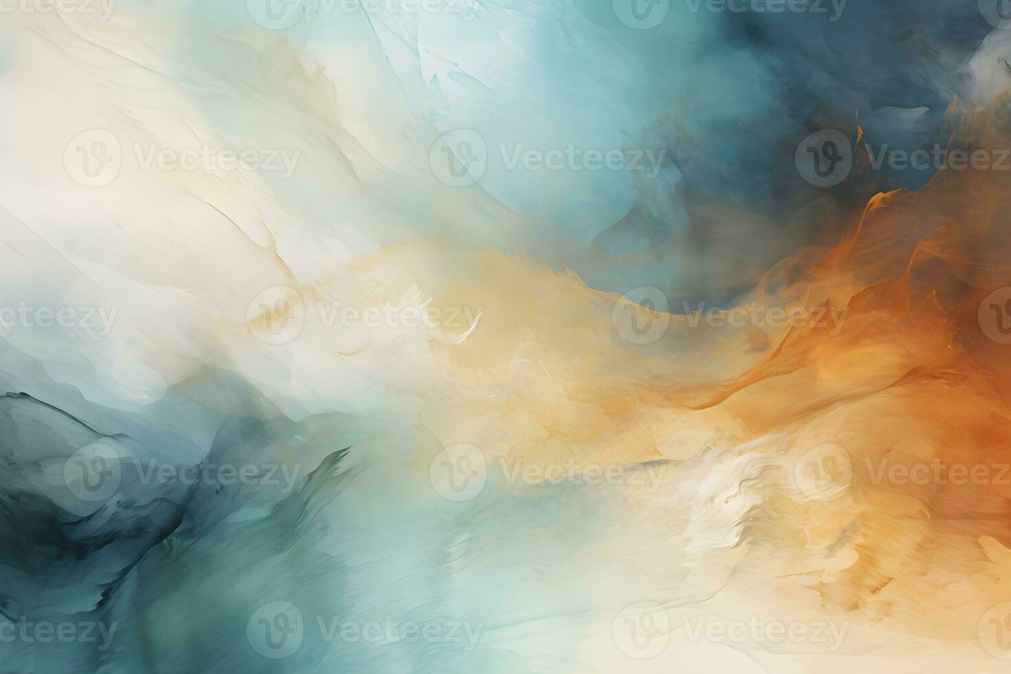 abstract watercolor background splash of navy blue orange design, AI generate photo
