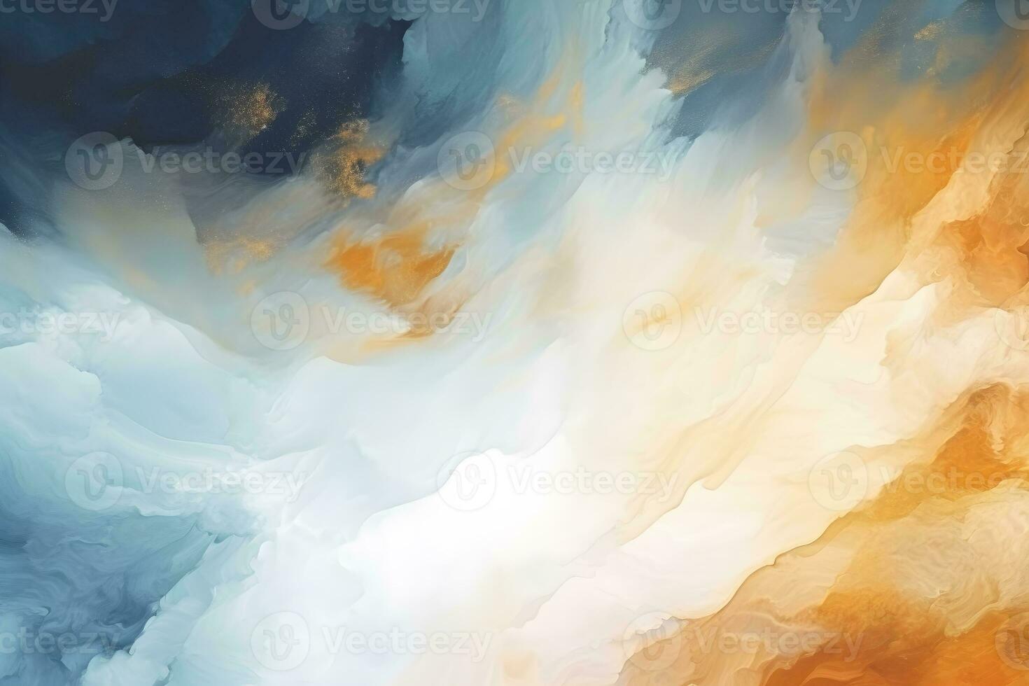 abstract watercolor background splash of navy blue orange design, AI generate photo