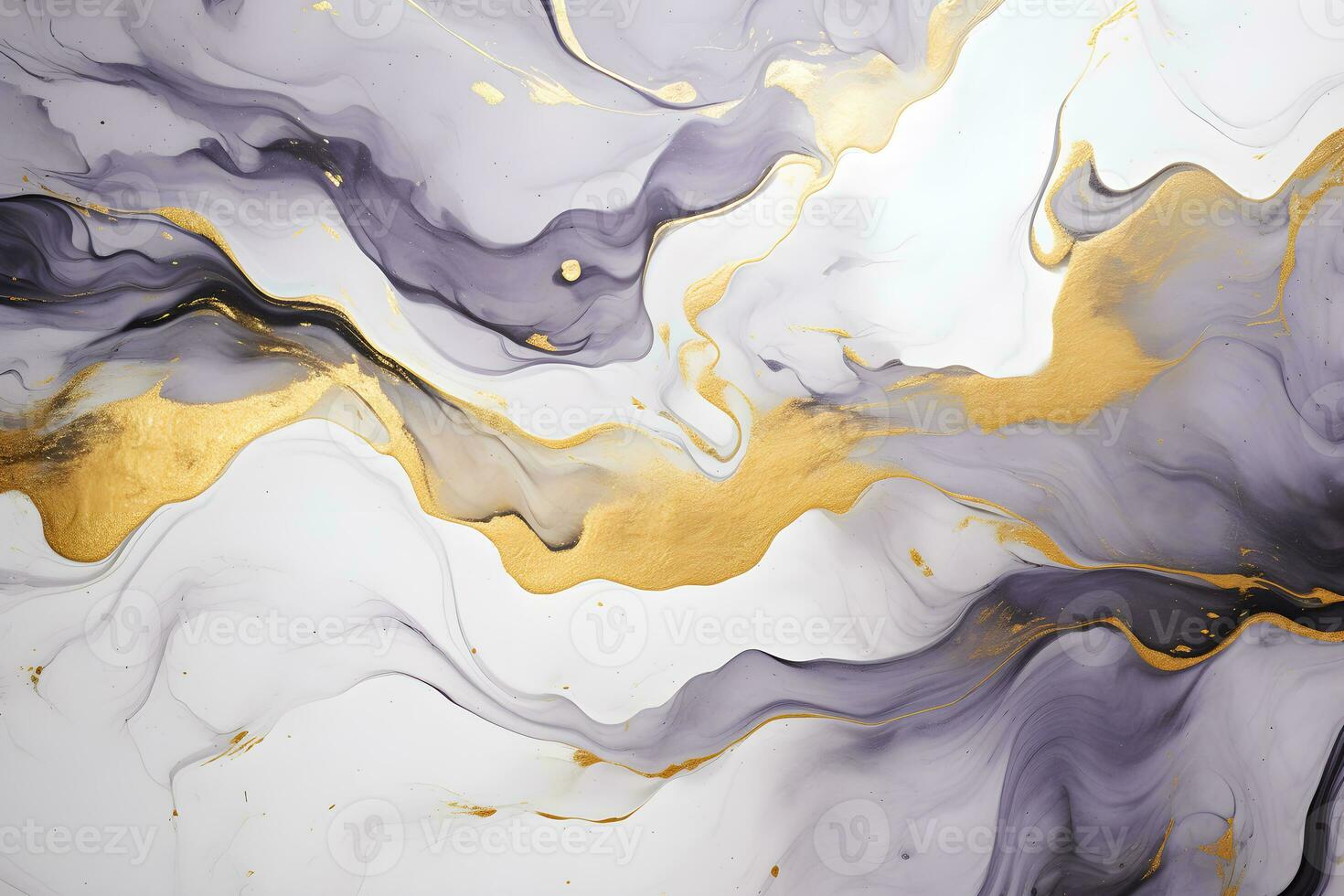 Luxury abstract fluid art painting background alcohol ink technique navy black and gold, AI generate photo