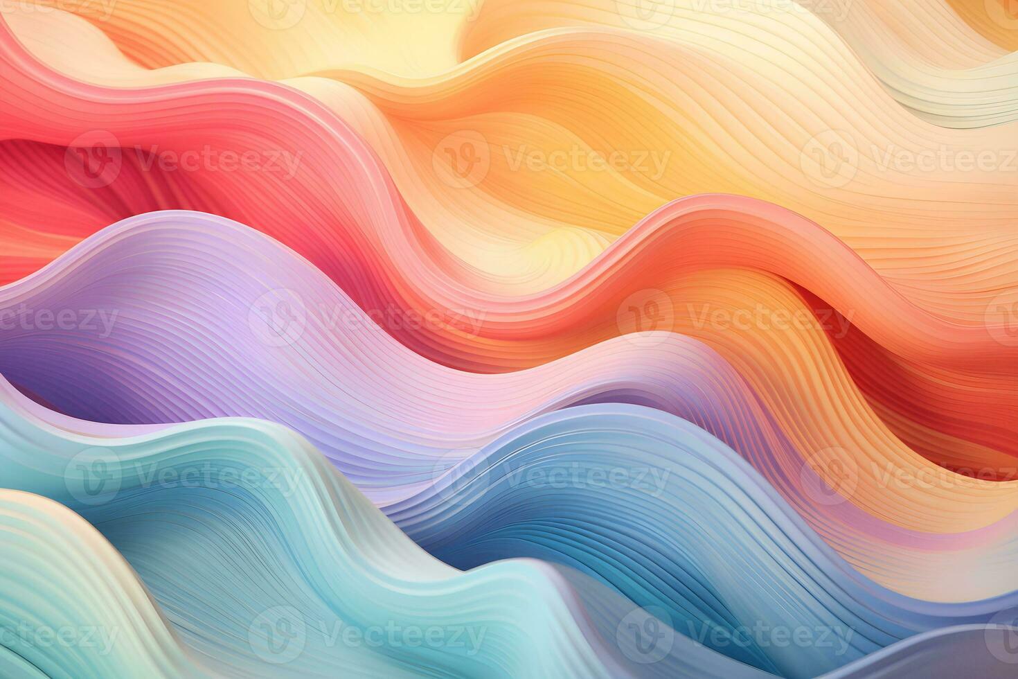 abstract waves and mountains Japanese style background with line wave pattern, AI generate photo