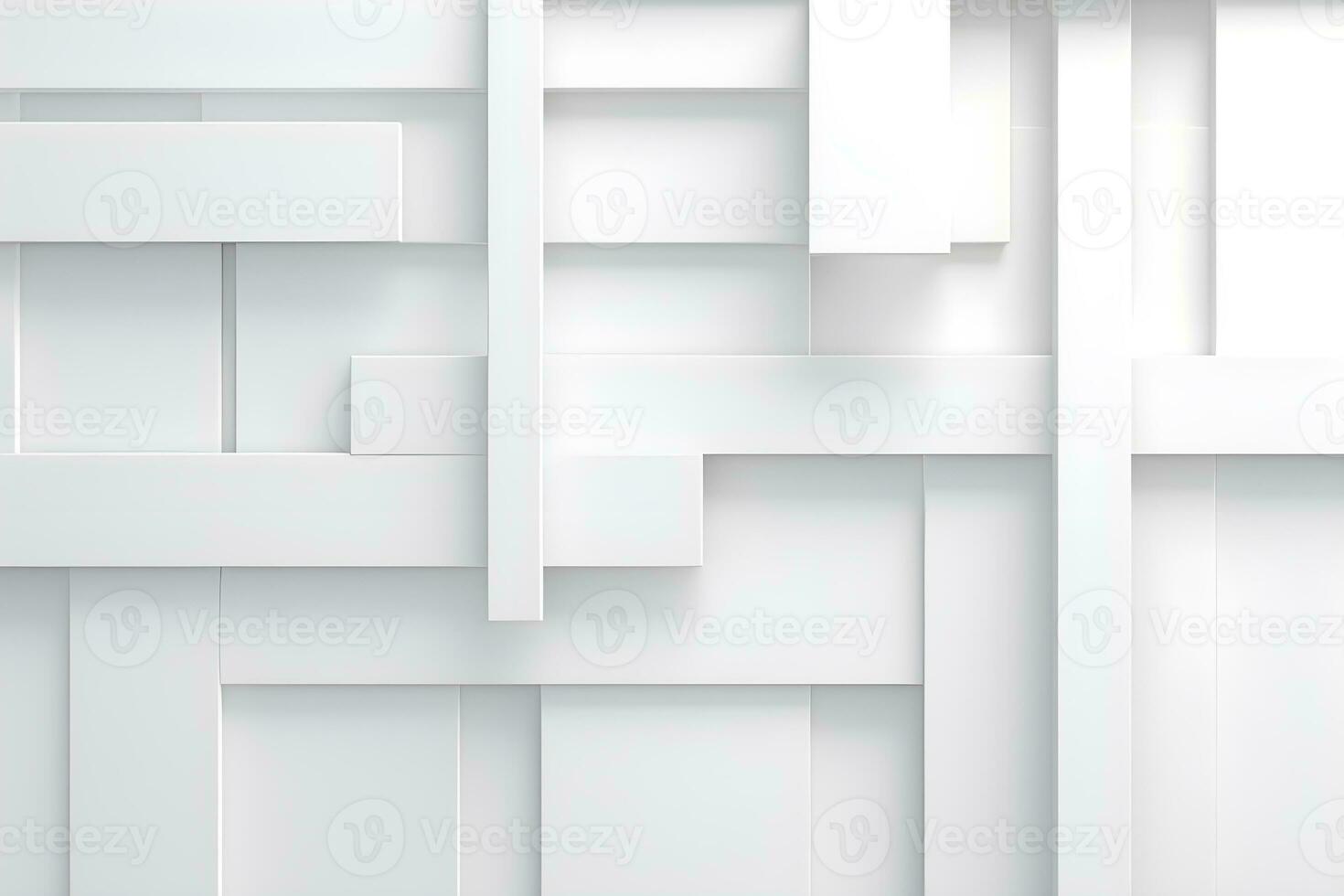 abstract 3D geometric white squares lines modern and elegant modern background, AI generate photo
