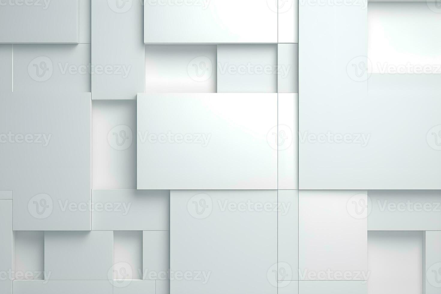 abstract 3D geometric white squares lines modern and elegant modern background, AI generate photo
